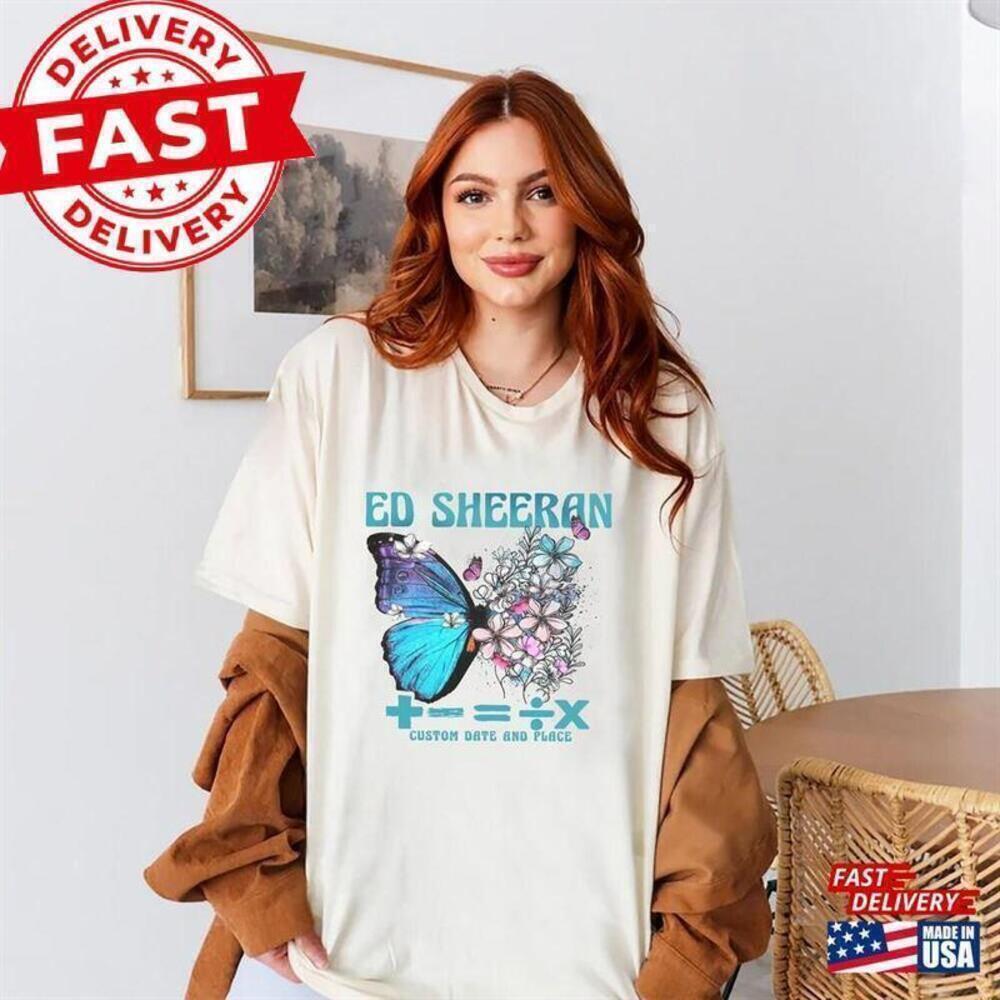 Ed Tour Butterfly Mathematics Country Fan Graphic Unisex T-Shirt